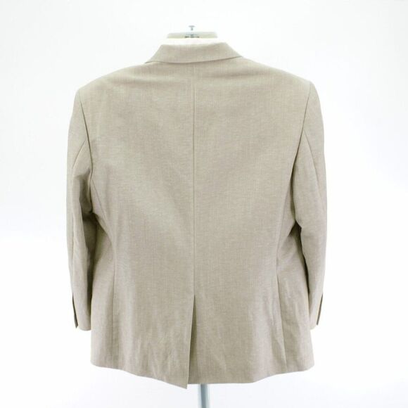 Material London Marzotto Linen Blend Blazer 40R 3 Button Sand Tan‎ / Beige - Picture 6 of 14